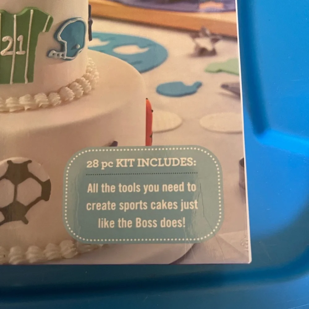 NWT! Cake Boss Sports Cake Kit - 28 Piece Decorating Kit